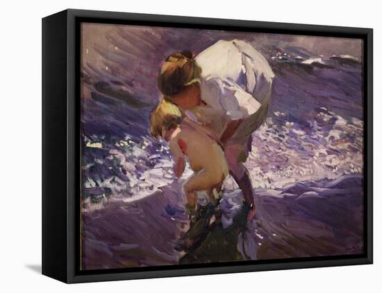 On the Beach-Joaquín Sorolla y Bastida-Framed Premier Image Canvas