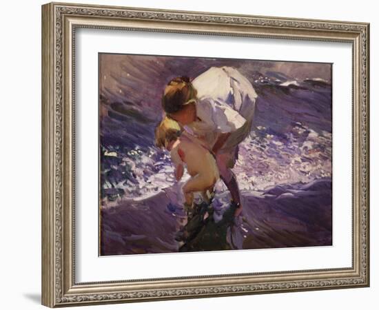 On the Beach-Joaquín Sorolla y Bastida-Framed Giclee Print