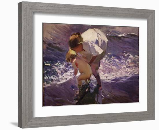 On the Beach-Joaquín Sorolla y Bastida-Framed Giclee Print