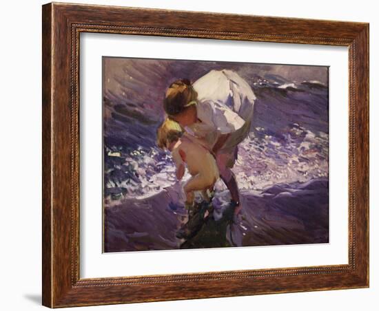 On the Beach-Joaquín Sorolla y Bastida-Framed Giclee Print