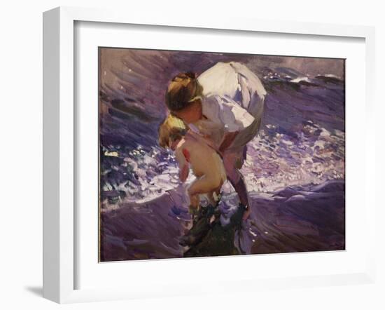 On the Beach-Joaquín Sorolla y Bastida-Framed Giclee Print