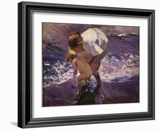 On the Beach-Joaquín Sorolla y Bastida-Framed Giclee Print