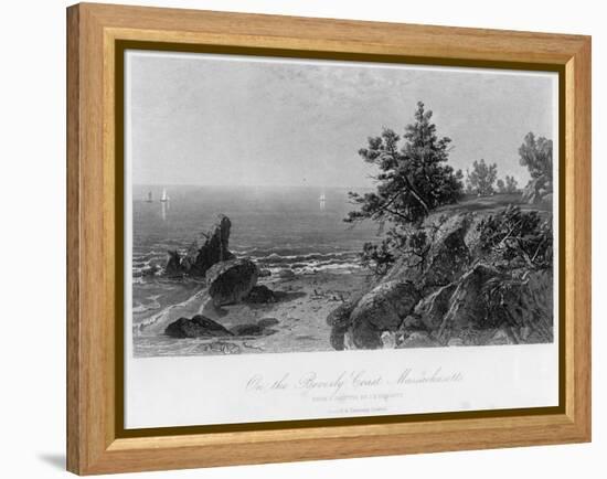 On the Beverly Coast, Massachusetts, 19th Century-John Frederick Kensett-Framed Premier Image Canvas