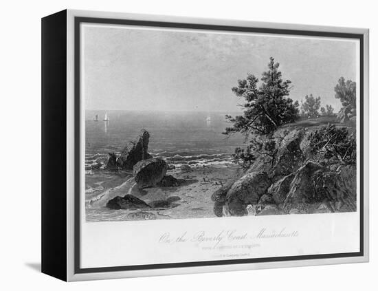 On the Beverly Coast, Massachusetts, 19th Century-John Frederick Kensett-Framed Premier Image Canvas