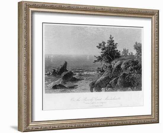 On the Beverly Coast, Massachusetts, 19th Century-John Frederick Kensett-Framed Giclee Print