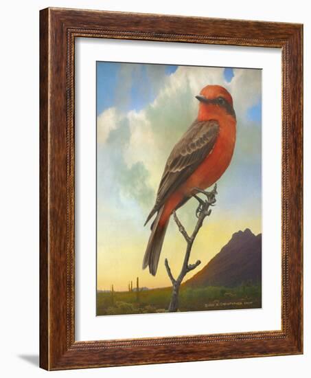 On the Branch V-Chris Vest-Framed Art Print