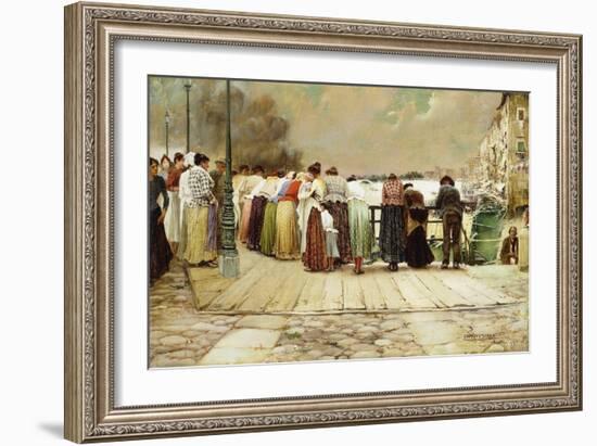 On the Bridge, 1893-Enrique Serra-Framed Giclee Print