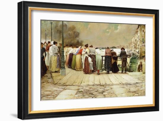 On the Bridge, 1893-Enrique Serra-Framed Giclee Print