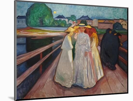 On the Bridge, 1903 (Oil on Canvas)-Edvard Munch-Mounted Giclee Print