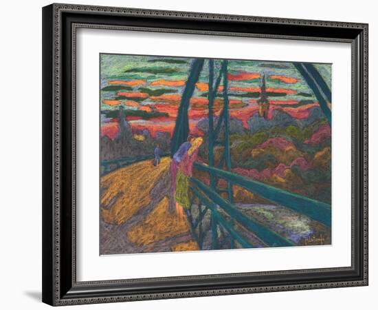 On The Bridge, 2009-Marta Martonfi-Benke-Framed Giclee Print