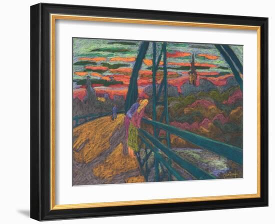 On The Bridge, 2009-Marta Martonfi-Benke-Framed Giclee Print