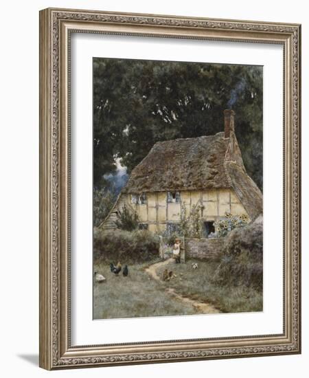 On the Brook Road, Near Witley-Helen Allingham-Framed Giclee Print