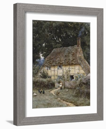 On the Brook Road, Near Witley-Helen Allingham-Framed Giclee Print