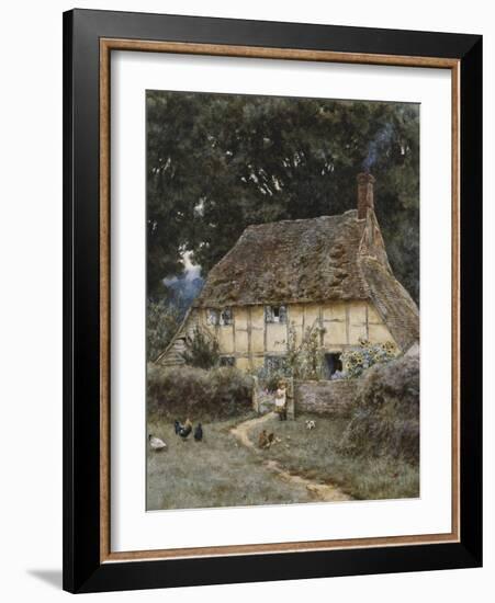 On the Brook Road, Near Witley-Helen Allingham-Framed Giclee Print