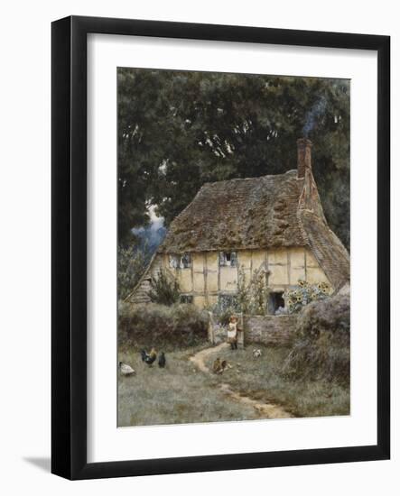 On the Brook Road, Near Witley-Helen Allingham-Framed Giclee Print