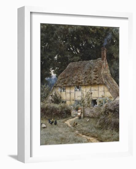 On the Brook Road, Near Witley-Helen Allingham-Framed Giclee Print