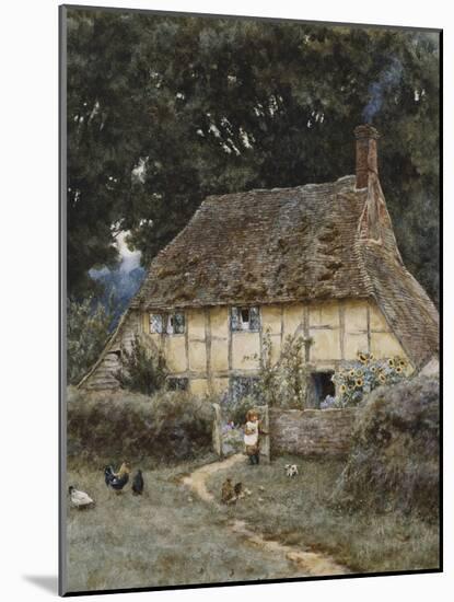 On the Brook Road, Near Witley-Helen Allingham-Mounted Giclee Print