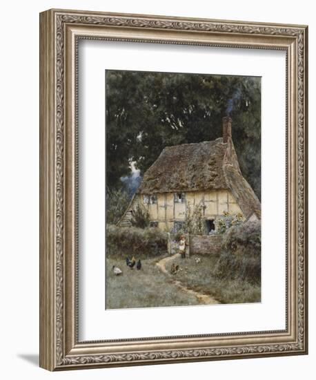 On the Brook Road, Near Witley-Helen Allingham-Framed Giclee Print