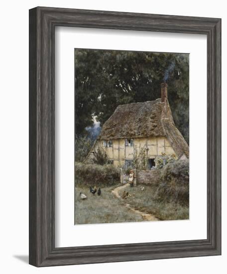 On the Brook Road, Near Witley-Helen Allingham-Framed Giclee Print