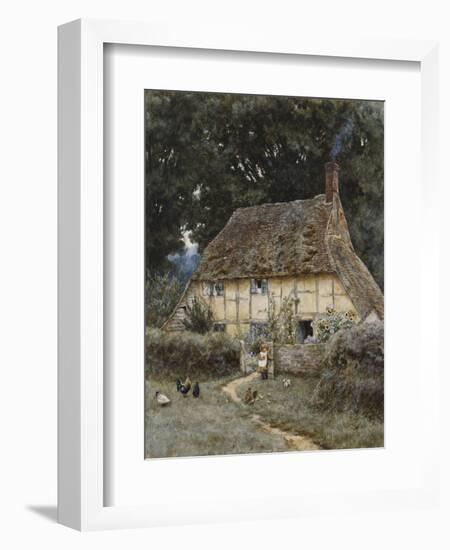 On the Brook Road, Near Witley-Helen Allingham-Framed Giclee Print