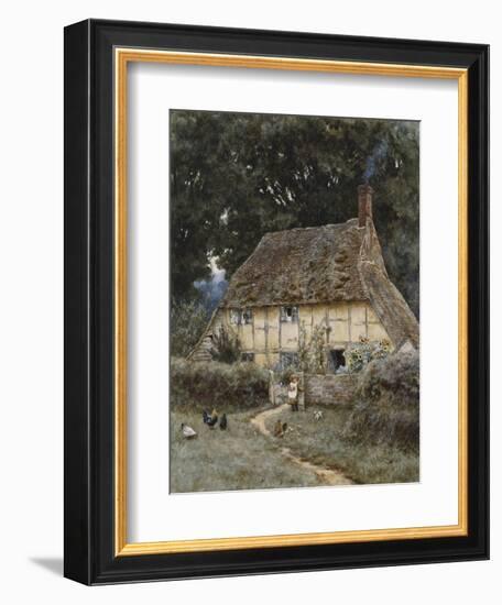 On the Brook Road, Near Witley-Helen Allingham-Framed Giclee Print