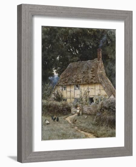 On the Brook Road, Near Witley-Helen Allingham-Framed Giclee Print