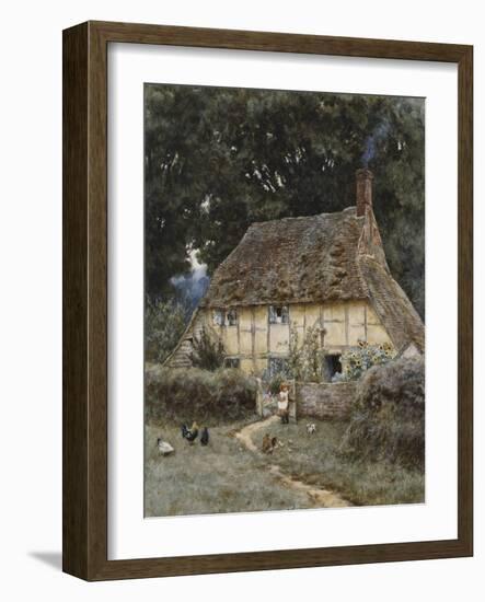 On the Brook Road, Near Witley-Helen Allingham-Framed Giclee Print