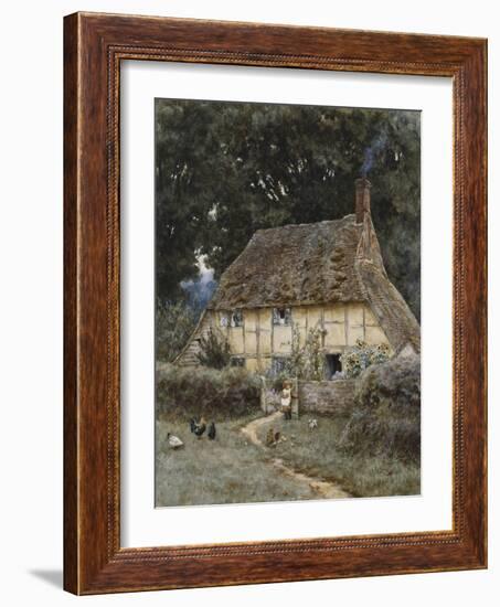 On the Brook Road, Near Witley-Helen Allingham-Framed Giclee Print