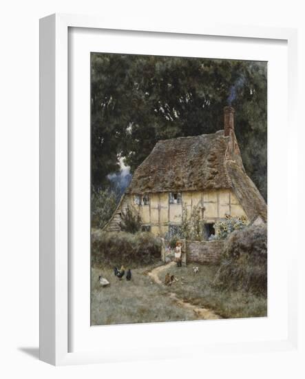 On the Brook Road, Near Witley-Helen Allingham-Framed Giclee Print