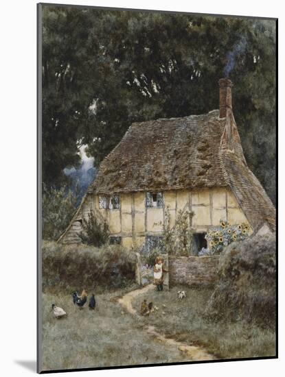 On the Brook Road, Near Witley-Helen Allingham-Mounted Giclee Print