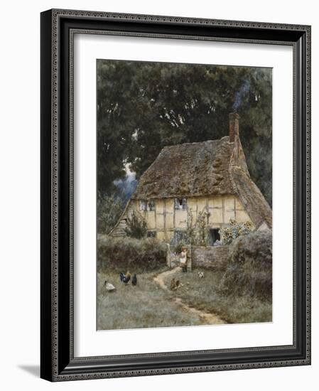 On the Brook Road, Near Witley-Helen Allingham-Framed Giclee Print