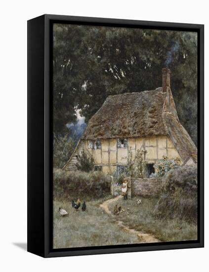 On the Brook Road, Near Witley-Helen Allingham-Framed Premier Image Canvas