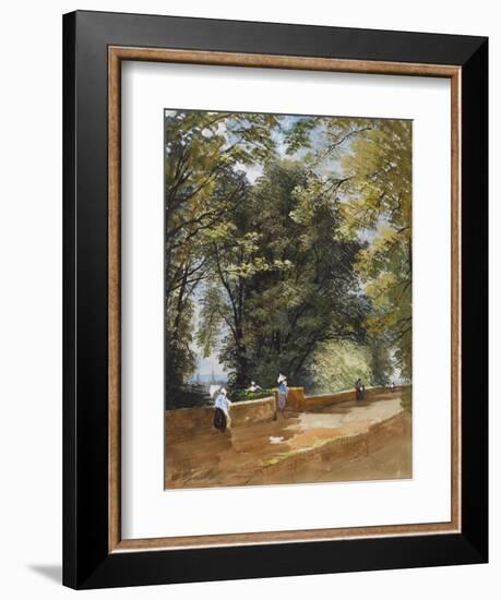 On the Castle Wall, Exeter, C.1860-John Gendall-Framed Giclee Print