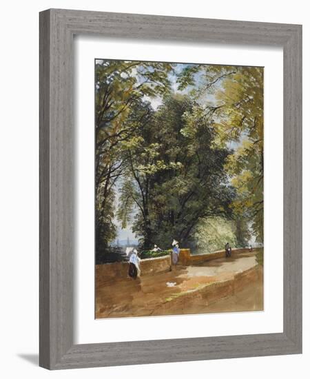 On the Castle Wall, Exeter, C.1860-John Gendall-Framed Giclee Print