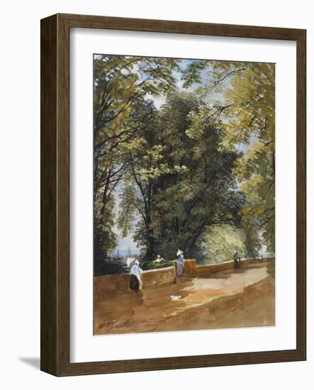 On the Castle Wall, Exeter, C.1860-John Gendall-Framed Giclee Print