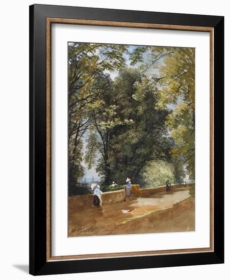 On the Castle Wall, Exeter, C.1860-John Gendall-Framed Giclee Print