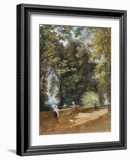 On the Castle Wall, Exeter, C.1860-John Gendall-Framed Giclee Print