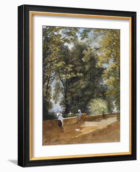 On the Castle Wall, Exeter, C.1860-John Gendall-Framed Giclee Print