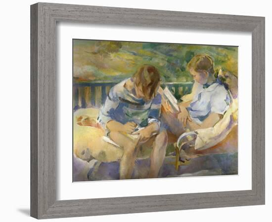 On the Chaise-Alice Kent Stoddard-Framed Giclee Print