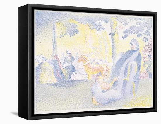 On the Champs-Élyseés, 1898 (Colour Litho)-Henri-Edmond Cross-Framed Premier Image Canvas