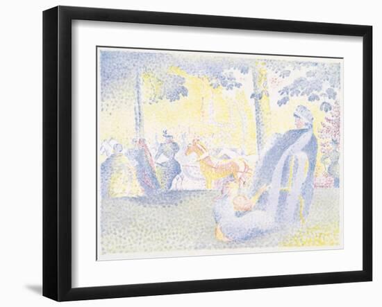 On the Champs-Élyseés, 1898 (Colour Litho)-Henri-Edmond Cross-Framed Giclee Print