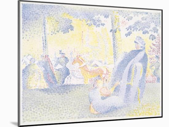 On the Champs-Élyseés, 1898 (Colour Litho)-Henri-Edmond Cross-Mounted Giclee Print