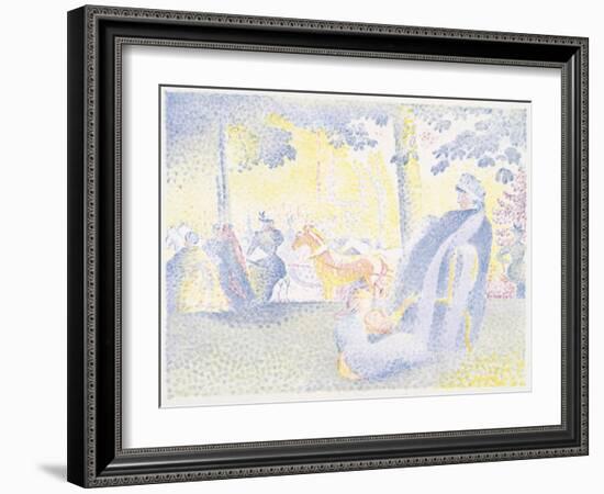 On the Champs-Élyseés, 1898 (Colour Litho)-Henri-Edmond Cross-Framed Giclee Print