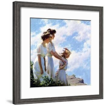 On the Cliff, 1910-Charles Courtney Curran-Framed Giclee Print
