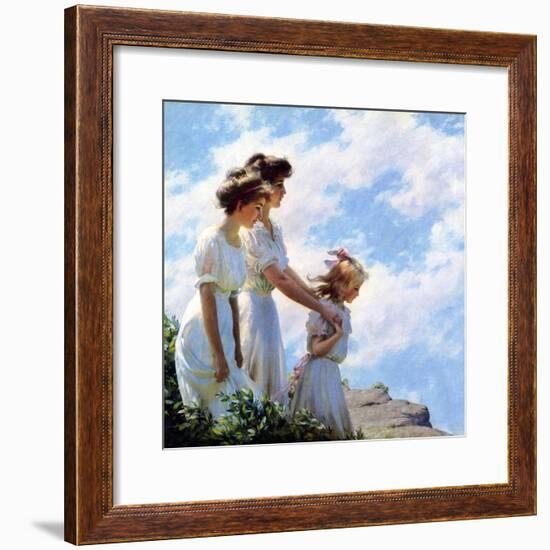 On the Cliff, 1910-Charles Courtney Curran-Framed Giclee Print