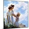 On the Cliff, 1910-Charles Courtney Curran-Mounted Giclee Print