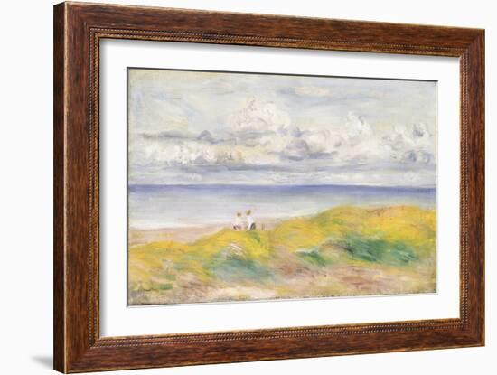 On the Cliffs; Sur La Falaise, 1880-Pierre-Auguste Renoir-Framed Giclee Print