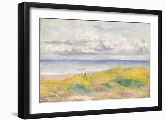 On the Cliffs; Sur La Falaise, 1880-Pierre-Auguste Renoir-Framed Giclee Print