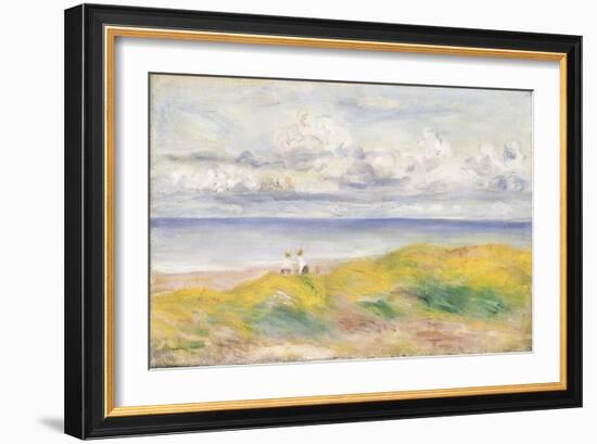 On the Cliffs; Sur La Falaise, 1880-Pierre-Auguste Renoir-Framed Giclee Print