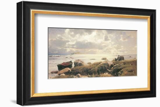 On the Coast of Ruegen-Eugen Bracht-Framed Art Print